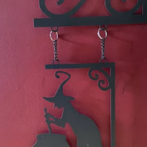 wall, decor, witch, metal sign, gothic, home, decor, gift