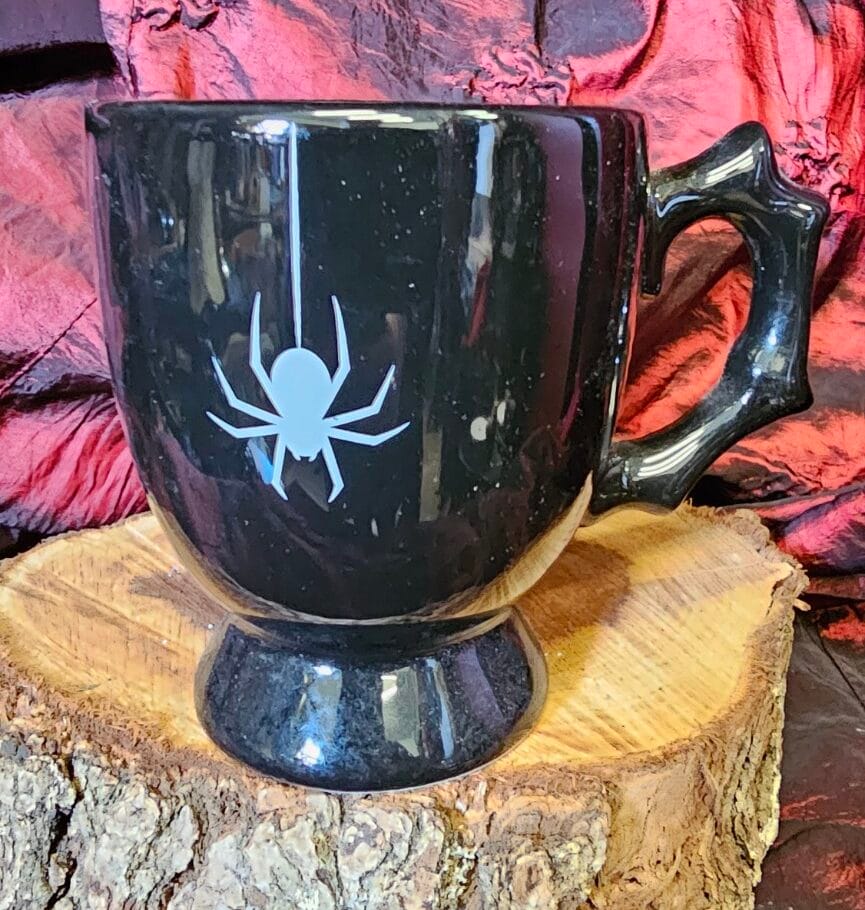 mug, spider, gothic, drinkware, home decor, gift