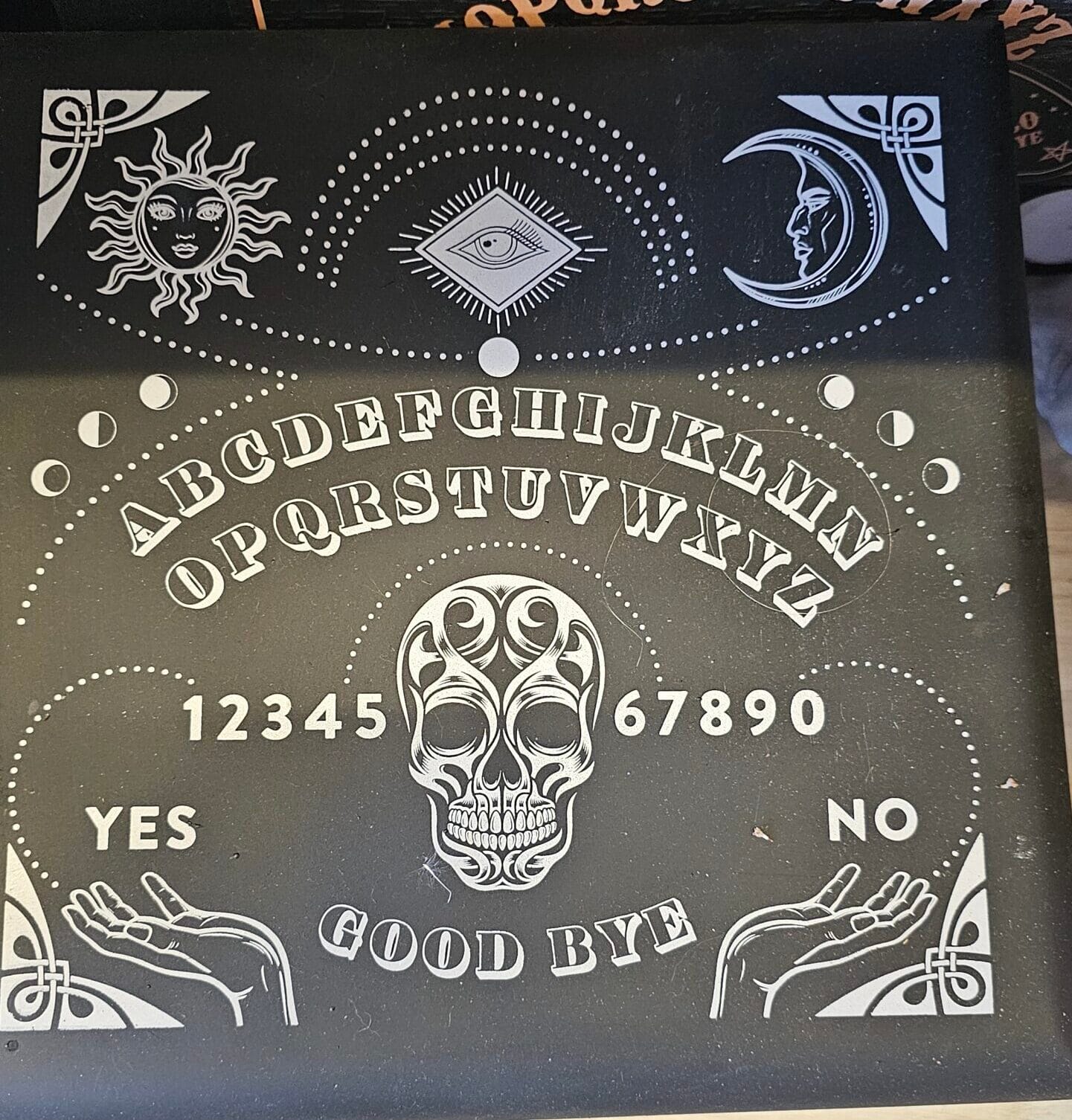 ouija, altar, table, storage, ritual tools, divination, witchcraft