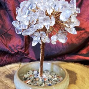 clear quartz, crystal, tree, clarity, amplification, spiritual, decor, altar, decor