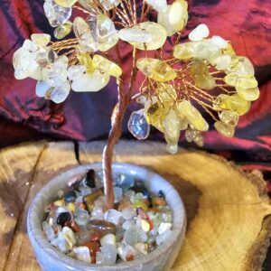 citrine, crystal, tree, abundance, positivity, prosperity, spiritual, decor