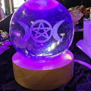 triple moon, moon, decor, LED, lamp, altar, decor, witchy, home, spiritual, decor