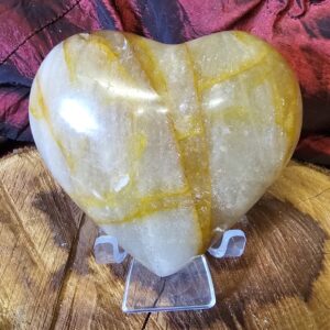 golden, healer, crystal, heart, healing, crystals, emotional, support, spiritual, decor, self, care