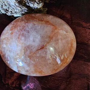 fire, quartz, palm, stone, grounding, focus, stress, relief, crystal, tools