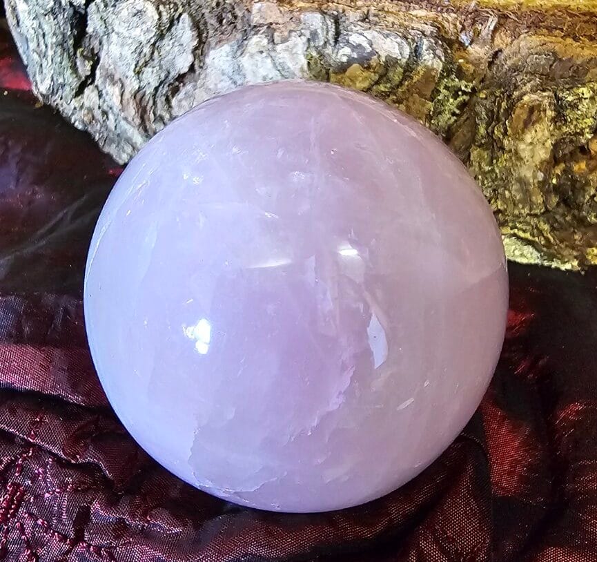 rose, quartz, crystal, sphere, love, emotional healing, spiritual, decor, altar tools