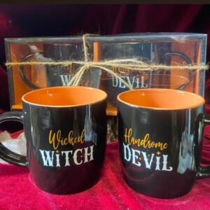 mug, set mugs, couple, gothic, gift drinkware