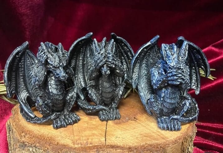 Dragon Hear No Evil See No Evil Speak No Evil Dragons | Gothic Figurine Set