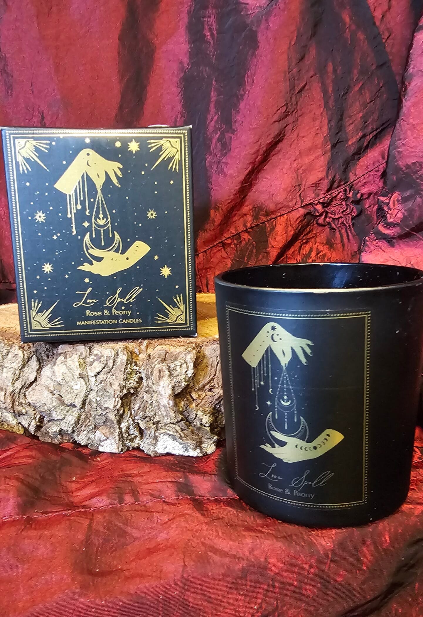 candle, rose, peony, floral, manifestation, gift